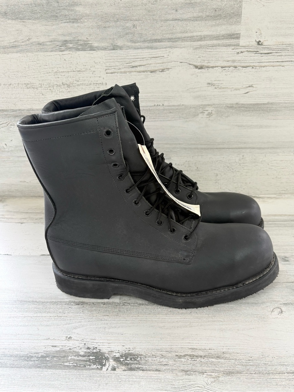 Addison Men’s Size 12 Wide Vintage Steel Toe Full Grain Leather Combat Boots NWT